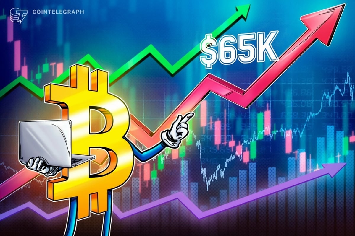 Bitcoin Rebound To $65K Holds As US Stocks Recover From AI Meltdown